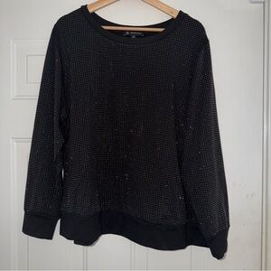Inc International. Size 2X. Gold Rhinestone Sweatshirt Top